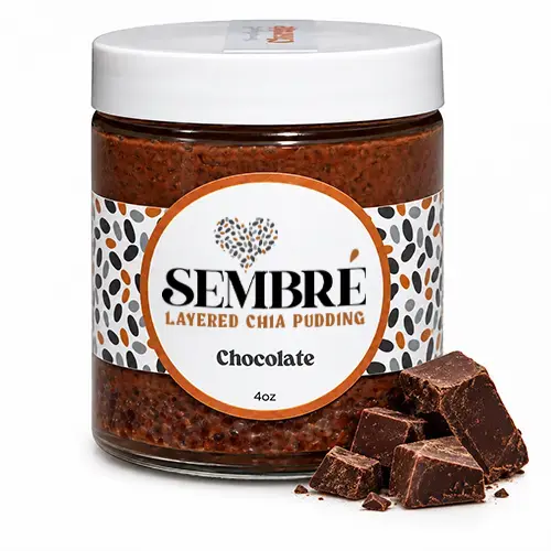 Sembré Chocolate layered chia pudding
