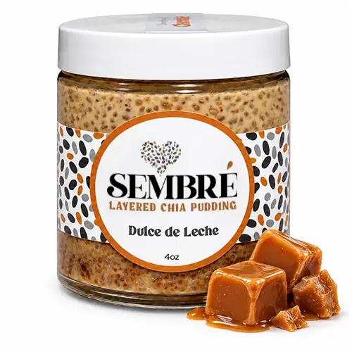Sembré Dulce de Leche layered chia pudding
