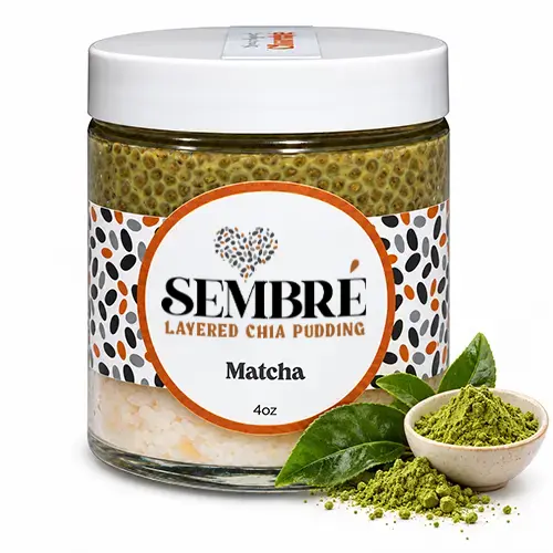 Sembré Matcha layered chia pudding